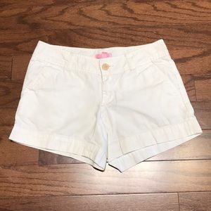 Lilly Pulitzer White Callahan Shorts Size 0